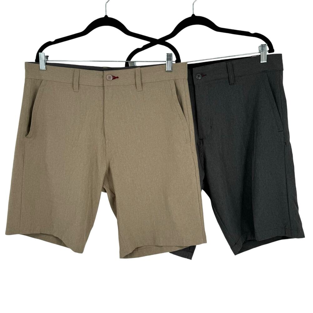 Burnside 36 Hybrid Series Shorts 2 Pair Grey Tan
